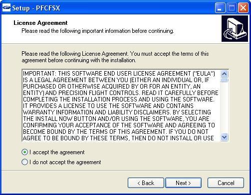 C. Installation of PFC Driver (dll) The PFC Driver, which includes the PFC.dll and FSUIPC.dll, is the software that allows serial Precision Flight Controls, Inc.