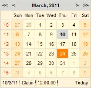 If it contains only the date, time controls will not appear. All the examples shown so far in the calendar are pop-ups.