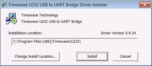 Quick Install Insert the TIMEWAVE U232 Driver CD into your computer.