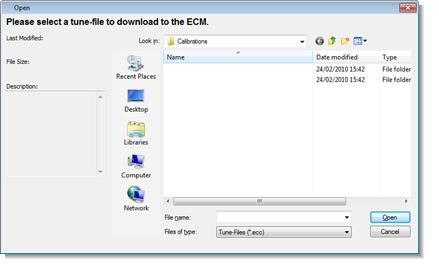 A progress bar will appear which shows the ECM software download process. You must not disconnect or remove power from the ECM during the code download. 57 2) Using the keyboard: Hold Ctrl + press H.