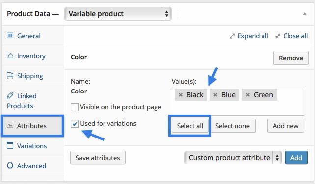 If you are adding new attributes select Custom product attribute then select Add.