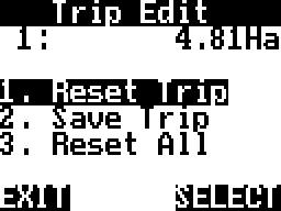 individual trips or view SAVED TRIPS By pressing the SAVE/RESET you have the ability