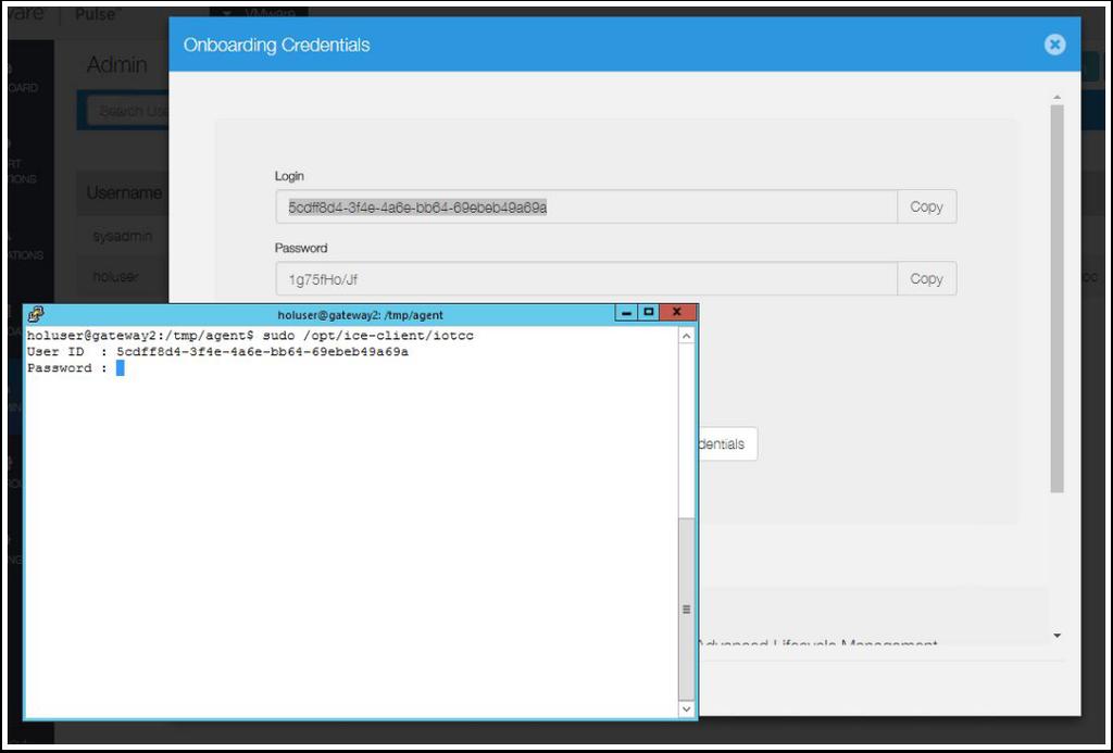 Generate Onboarding Credentials Back in the gateway2 PuTTy session you will now paste