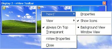 Chapter 8 Using the User Interface Settings 3 To select different views of the desktop thumbnails that appear on your display toolbar, right click directly on the thumbnail desktop image (not the