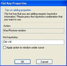 Chapter 12 Using Hot Keys Save workspace state lets you save the current display, desktop management, and open application states.