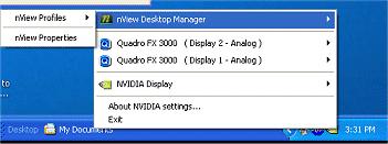 Chapter 4 NVIDIA Control Panel Access Figure 4.9 NVIDIA Settings Sample Menu 4 To open the nview Desktop Manager control panel, click nview Properties (Figure 4.