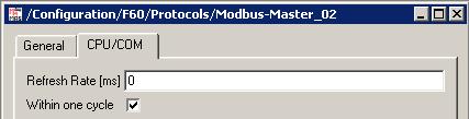 Step 1: Configuring the TCP gateway in the Modbus master 02: Open the structure tree of the Modbus master 02 s resource Select