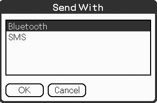 Exchanging data using the Bluetooth function Tip Sending image files You can select a method of sending data in the dialog box.
