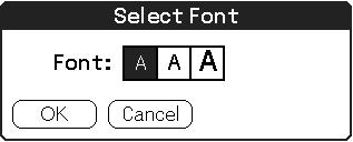 Changing fonts You can change the font style in applications such as Date Book or Address Book according to your preferences. A font style can be assigned to each application.