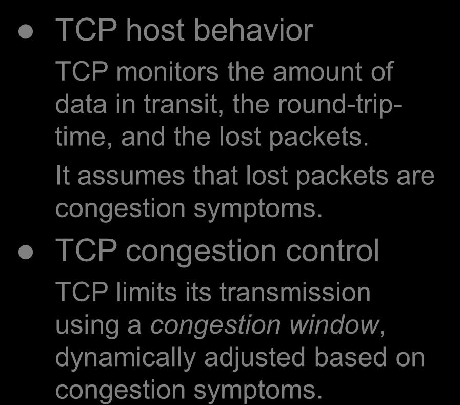 It assumes that lost packets are congestion symptoms.