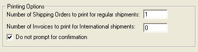 3.) Under Printing Options a. First select how many shipping orders = Birth Certificates you want to print b. If you ship International Select how many International, Birth Certificates you want c.