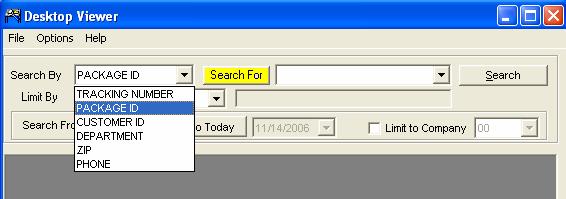 ) In Search By use the drop down menu, select what you want to search on a.