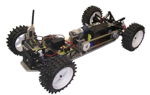 Fig. 2 RoboControl module on a mobile robot Robust secure software elements were implemented to control module.