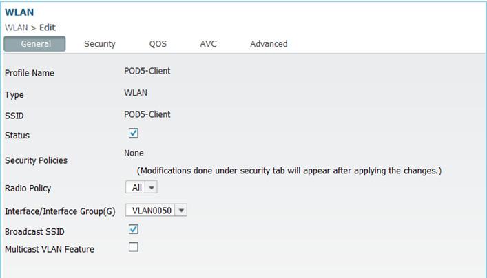 Configuring AV and Control (GUI) Step 2 Click the corresponding WLAN ID to open the WLAN Edit page and click AV. The Application Visibility page appears. a. Check the Application Visibility Enabled check box to enable AV on the WLAN.