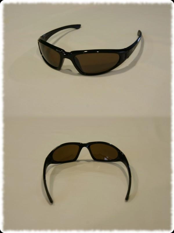 Style: SS00858 Sunglasses Lens: Brown or Amber AntiFog Lenses Color: Black Glossy Frame - Polarized