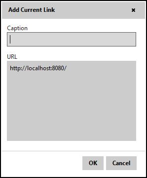 Working with Archived Spooled Files / Links 3. From the drop-down menu select Add. 4. From the secondary menu, select Current. The Add Current Link dialog is displayed. 5.