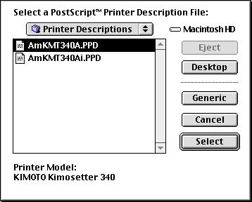 Chapter 1. Set Up 5-2 Printing from a Client Computer. Copy the PPD file AmKMT340A.PPD and AmKMT340Ai.