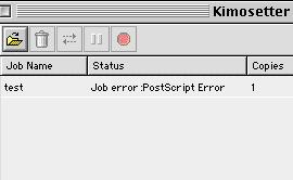 If the Status of the Print Monitor shows the following messages when adding jobs, please terminate RIP.