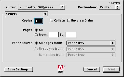 Chapter 3. Printing 5. Go to File > Print Go to File > Print in the application to display the Print dialog box.