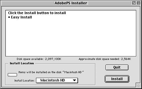 ELECTRONIC END USER LICENSE AGREEMENT FOR ADOBE PRINTER DRIVER appears.