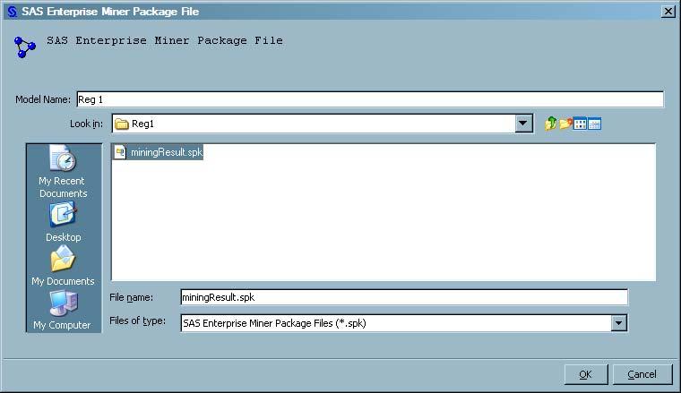 You can import SAS Enterprise Miner models even if they are not registered in the SAS Metadata Repository. For information about how to create a package file, see the SAS Model Manager: User's Guide.
