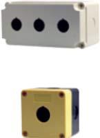 Safety Devices and Signalling Pushbutton & Indicator Light Diameter 22mm Modular, Type Plastic Connection Type : Screw terminal Version Number of Command Points Empty Enclosures Standard Enclousures