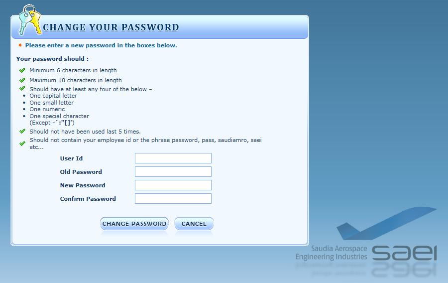 f. Click Reset Password Button PASSWORD RESET PORTAL USER MANUAL If you know your old password you can change your password by using below interface. 1.