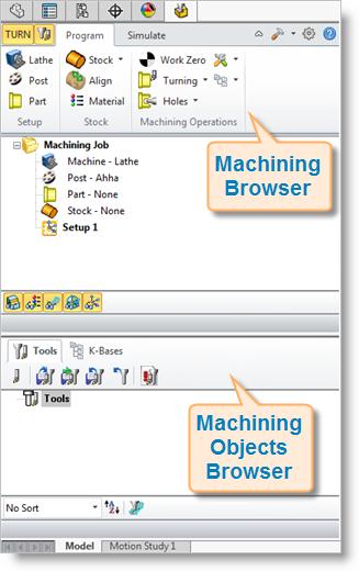 Getting Ready 15 The Machining Browser is also referred to as the Machining Operations Browser or the Mops Browser.
