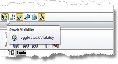 from the Machining Browser, select the Stock