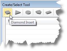 Select the Diamond Insert tool icon from the top-left side of the dialog. 2.
