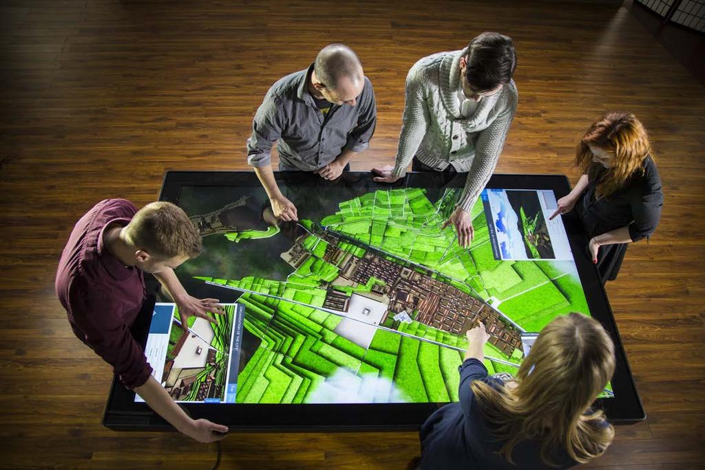The Colossus is an 86 4K Ultra HD multitouch table large enough for engaging group interaction. It features industry-leading projected capacitive touch technology with support for 40 touch points.