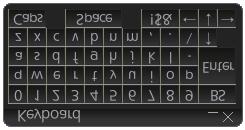 Press appropriate keys on the keyboard and press the ENTER key. Key Function Tab Caps Lock Shift BS Enter Move the selection cursor. Switch between upper case and lower case alphabet.
