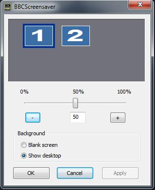 Software description 3.1 Panel PC Tools 3. Click the "Settings" button. The "BbcScreenSaver" dialog opens. The following figure shows the dialog box using an example with two devices.
