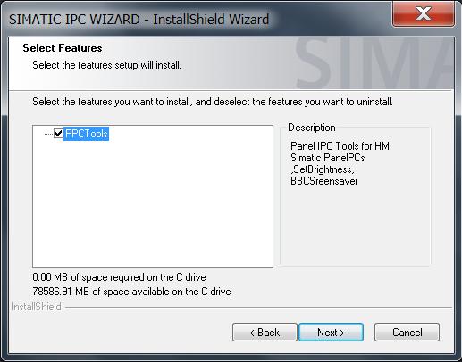 Changing, repairing, or uninstalling the IPC Wizard software However, only the features supported by the detected hardware are displayed.