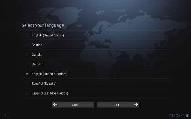 Initial Settings Set up your Xperia Tablet S To use your tablet, you might need to set the following: Country or region Language Wi-Fi Date & time, time zone Account Select an item by directly