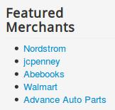 CHAPTER 10 Featured Merchants module CMCouponListing Featured Merchants module helps you list random featured merchants in CM Coupon Listing