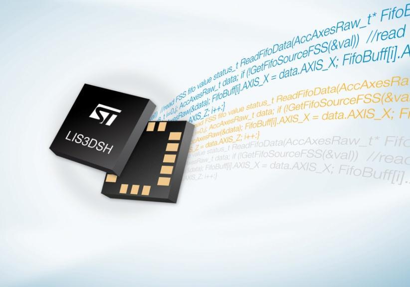 NEW Accelerometer LIS3DSH 12 3-Axis Digital Accelerometer 5 selectable Full Scale: ±2, 4, 6, 8, 16g Anti-aliasing filter 2 programmable embedded finite-state machines You can customize your required