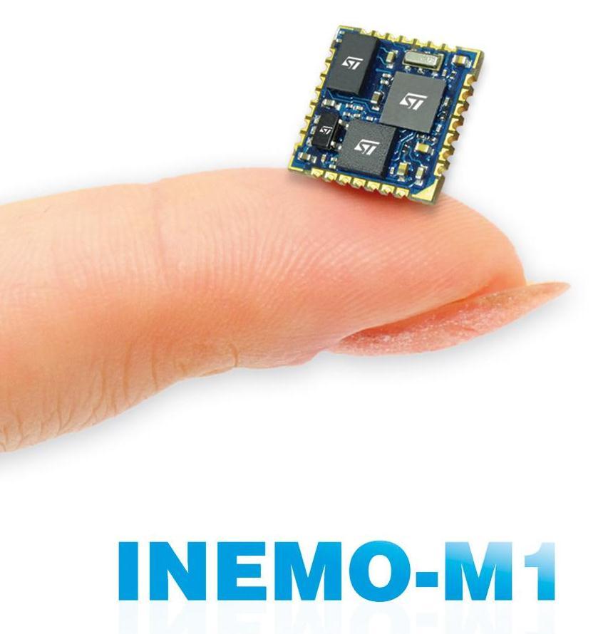 NEW 9-Axis inemo Module 48 Compact design: 13 x 13 x 2 mm L3G4200D: 3-axis digital gyroscope LSM303DLHC: 6-axis geomagnetic module STM32F103REY: WLCSP, ARM -based 32-bit MCU LDS3985M33R: ultra low