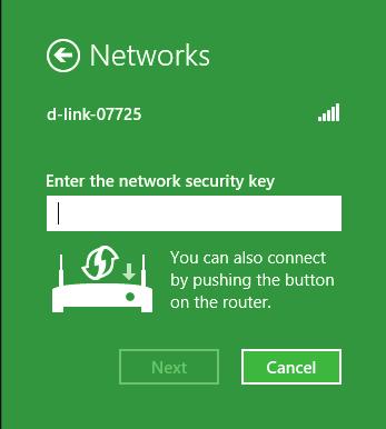 Section 4 - Connecting to a Wireless Network You will then be prompted to enter the network security key (Wi-Fi password) for the