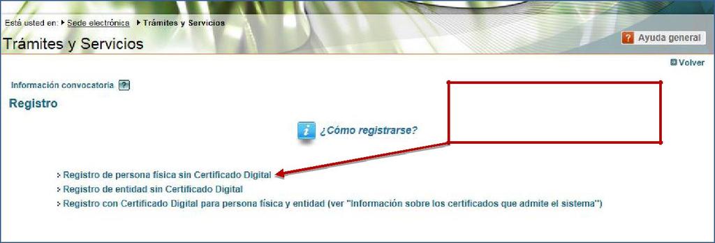 Next, click on Registro de persona física sin Certificado Digital. You will now create your PROFEX account.