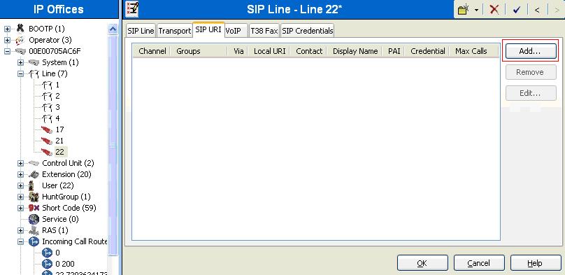 5.5. Configure SIP URI Parameters for the SIP Line Select the SIP URI tab to