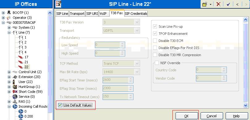5.7. Configure T38 Fax Parameters for the SIP Line Select the T38 Fax tab to configure T38 Fax