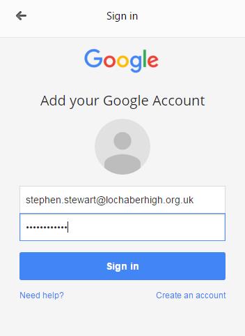 Click on that and select Sign in to Chrome Next you need to enter your login details. Usernames follow the rule Firstname.Surname@SCHOOLNAME.