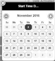 In the Mobile version under the Dates/Times grouping, there are 2 date time controls for Start Time and End Time.