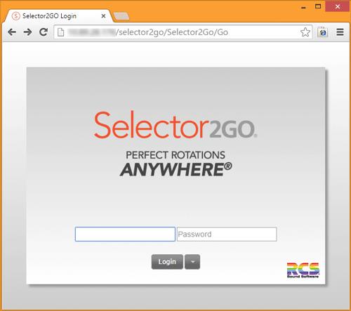 Intro Connecting to Selector2GO Selector2GO is an online connection to the Service Host Server.