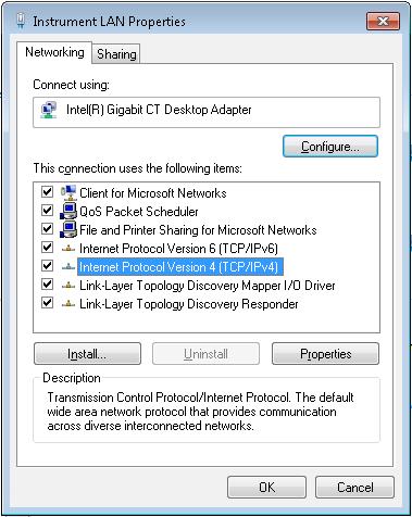 Select Internet Protocol Version 4 (TCP/IPv4). Click on the Properties button.