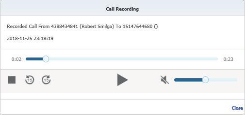 When numbers are assigned to Users, the default setting is to record and retain all calls that are made from or to those numbers. This setting can be changed to do not retain recording by Cogeco.