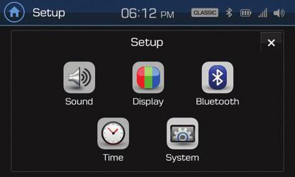 Setting 14. Set up 14.1 Set up screen Display or Button Description Home icon Change the screen to main menu (home) selection. Setup / Time Displays the mode & currently time.