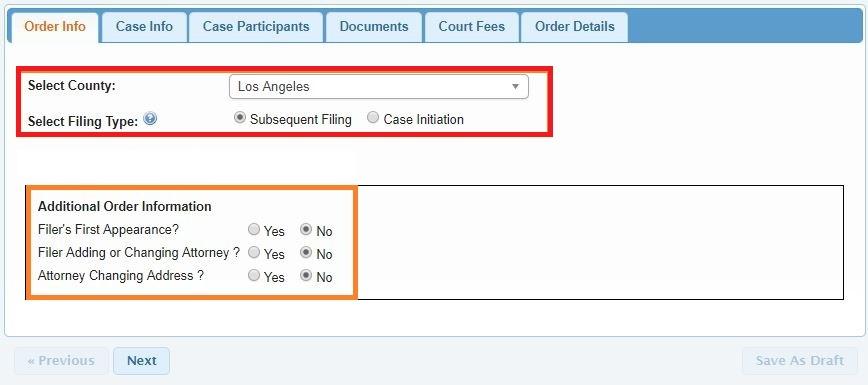 Section Three: E-Filing a Document in an Existing Case The below instructions will guide you through filing a document in a case which has already been filed with the Los Angeles Superior Court.