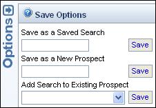 Create prospects You can create new prospects from any search criteria or results page.